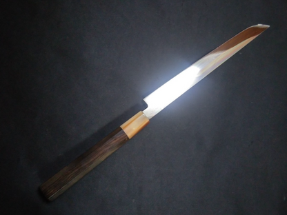 Super Steel (Honyaki) Sakimaru (Double-Edged) 230mm-Mirror Polished (both sides)