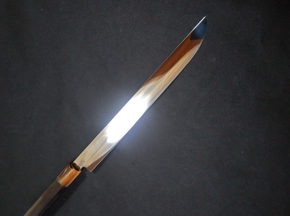Super Steel (Honyaki) Sakimaru (Double-Edged) 230mm-Mirror Polished (both sides)