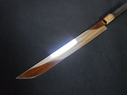 Super Steel (Honyaki) Sakimaru (Double-Edged) 230mm-Mirror Polished (both sides)