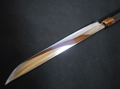 Super Steel (Honyaki) Sakimaru (Double-Edged) 230mm-Mirror Polished (both sides)