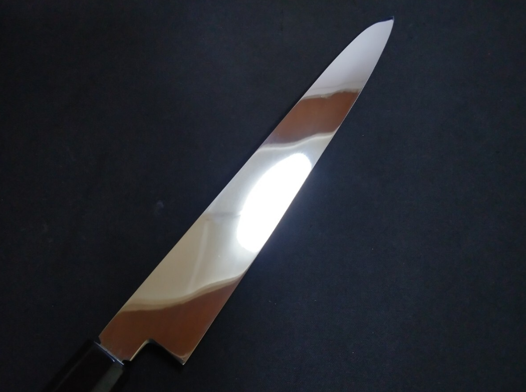 Super Steel (Honyaki)  Sujihiki  240mm-Mirror Polished(both sides)