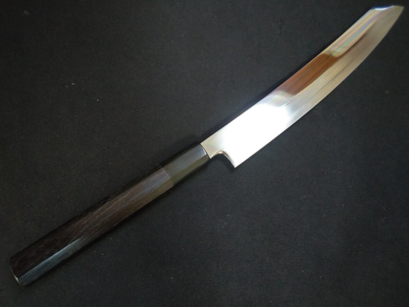 Super Steel (Honyaki) Yanagiba(Kiritsuke) -Ultra thin- 240mm -Mirror Polished(one side)