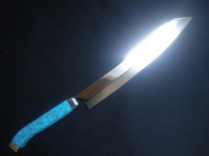 Super Steel (Honyaki) Yanagiba (Kiritsuke) -Ultra thin- 270mm -Mirror Polished (one side)