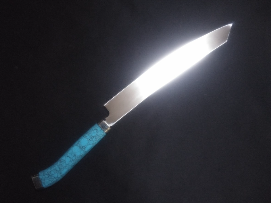 Super Steel (Honyaki) Yanagiba (Kiritsuke) -Ultra thin- 270mm -Mirror Polished (one side)