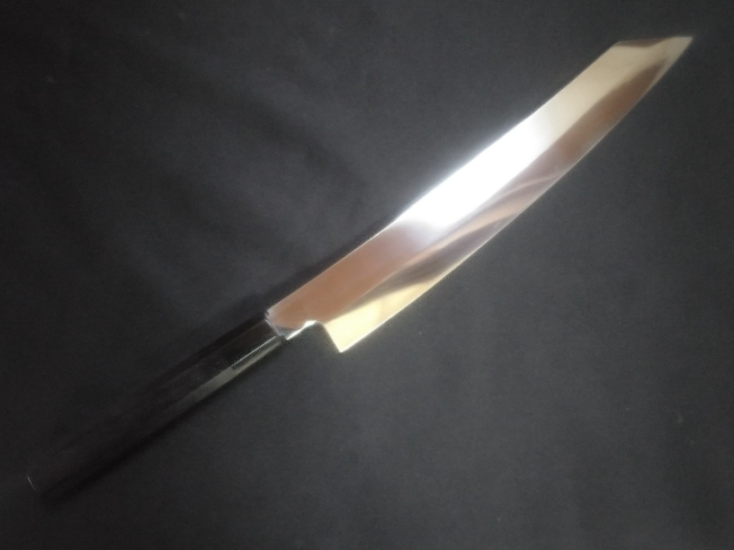 Super Steel (Honyaki) Yanagiba (Kiritsuke) 330mm-Mirror Polished (both sides)