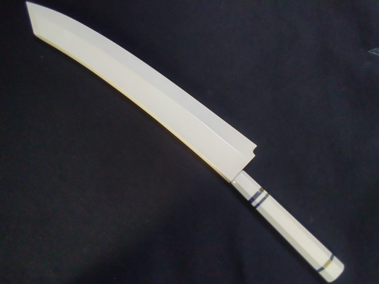 Super Steel (Honyaki) Yanagiba (Kiritsuke) 360mm-Mirror Polished (both sides)