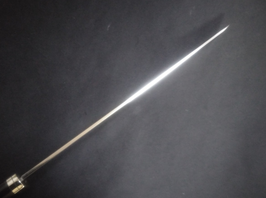 Super Steel (Honyaki) Yanagiba (Sakimaru) 270mm-Mirror Polished (both sides)