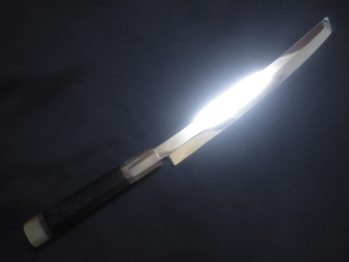 Super Steel (Honyaki) Yanagiba (Sakimaru) 270mm - Mirror Polished (both sides) – Reserved for Jerry