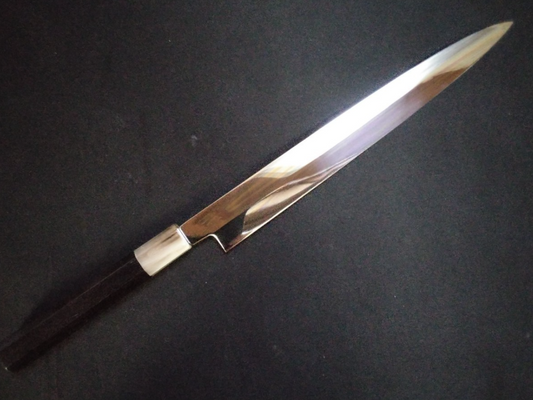 Super Steel (Honyaki) Yanagiba(Ultra thin) 270mm -Mirror Polished(both sides)