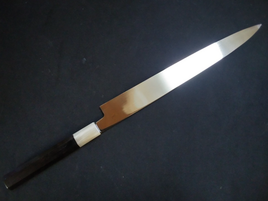 Super Steel (Honyaki) Yanagiba(Ultra thin) 270mm -Mirror Polished(both sides)