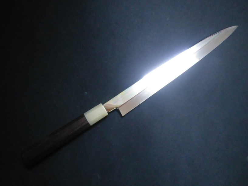 Super Steel (Honyaki) Yanagiba(Ultra thin) 270mm -Mirror Polished(one side)