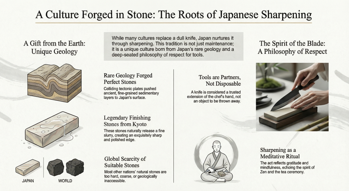 The Roots of Japanese Sharpening A Culture Born from Earth & Respect