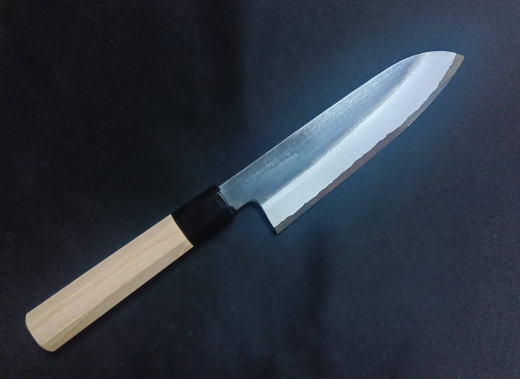 Super acier (Honyaki) Deba 210mm-poli miroir (des deux côtés)