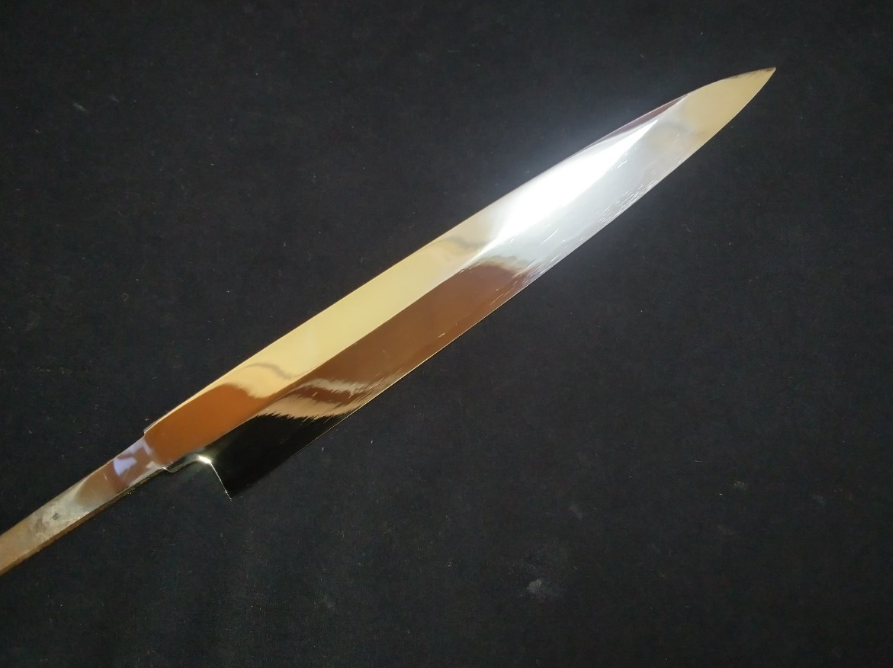White Steel #2 Yanagiba 210mm- Mirror Polished (both sides)