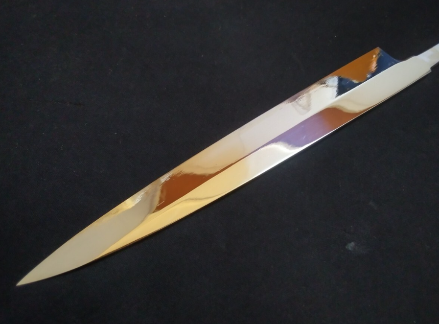 White Steel #2 Yanagiba 210mm- Mirror Polished (both sides)