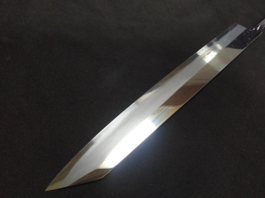 White Steel #2 Yanagiba (Kiritsuke) 330mm-Mirror Polished(one side)