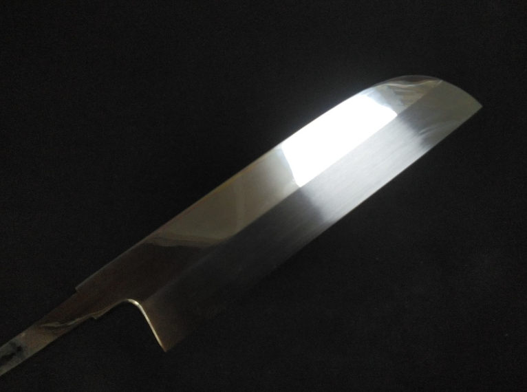 White Steel#2 (Honyaki-Aburayaki) Kamausuba 225mm-Mirror Polished(one side)