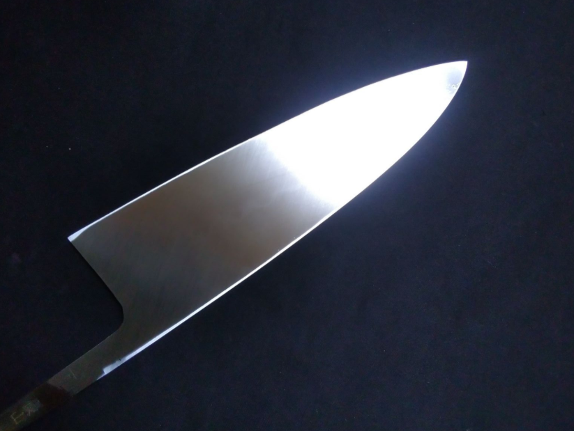 White Steel #2 (Honyaki-Mizuyaki) Deba 180mm-Mirror Polished(one side)