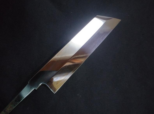 White Steel #2 (Honyaki-Mizuyaki) Mukimono 180mm-Mirror Polished (Both Sides)