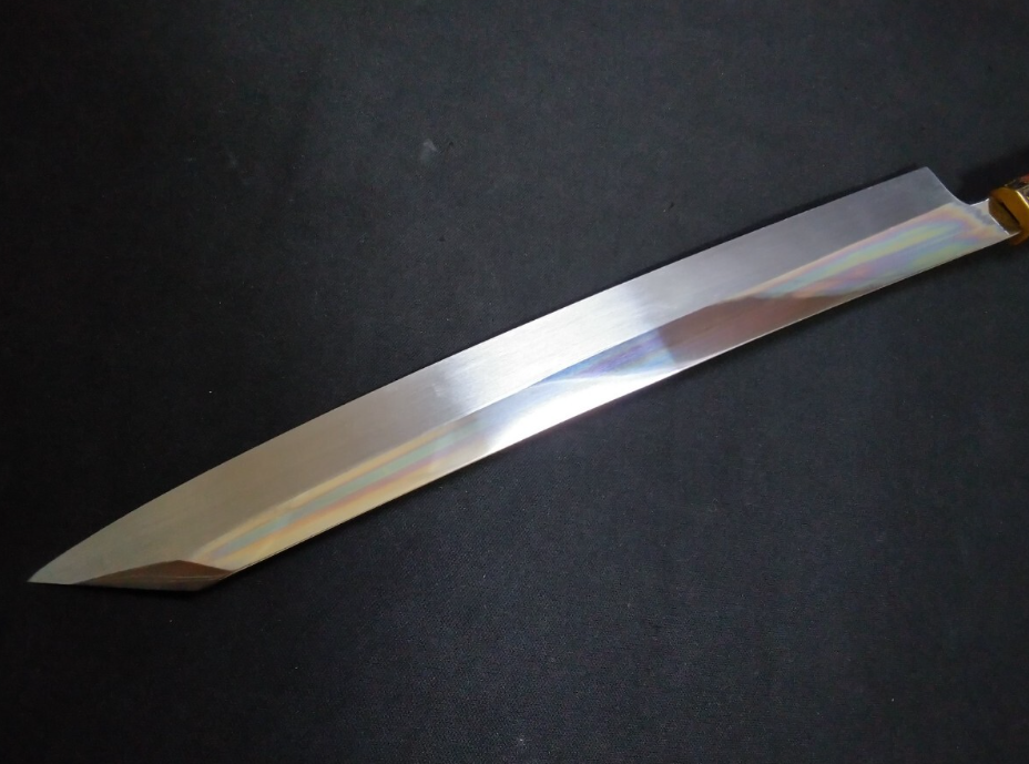 White Steel #2 (Honyaki-Mizuyaki) Yanagiba 300mm-Mirror Polished (one side)