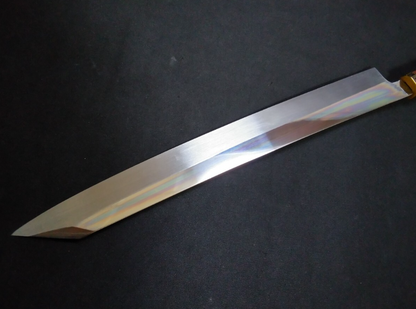 White Steel #2 (Honyaki-Mizuyaki) Yanagiba 300mm-Mirror Polished (one side)