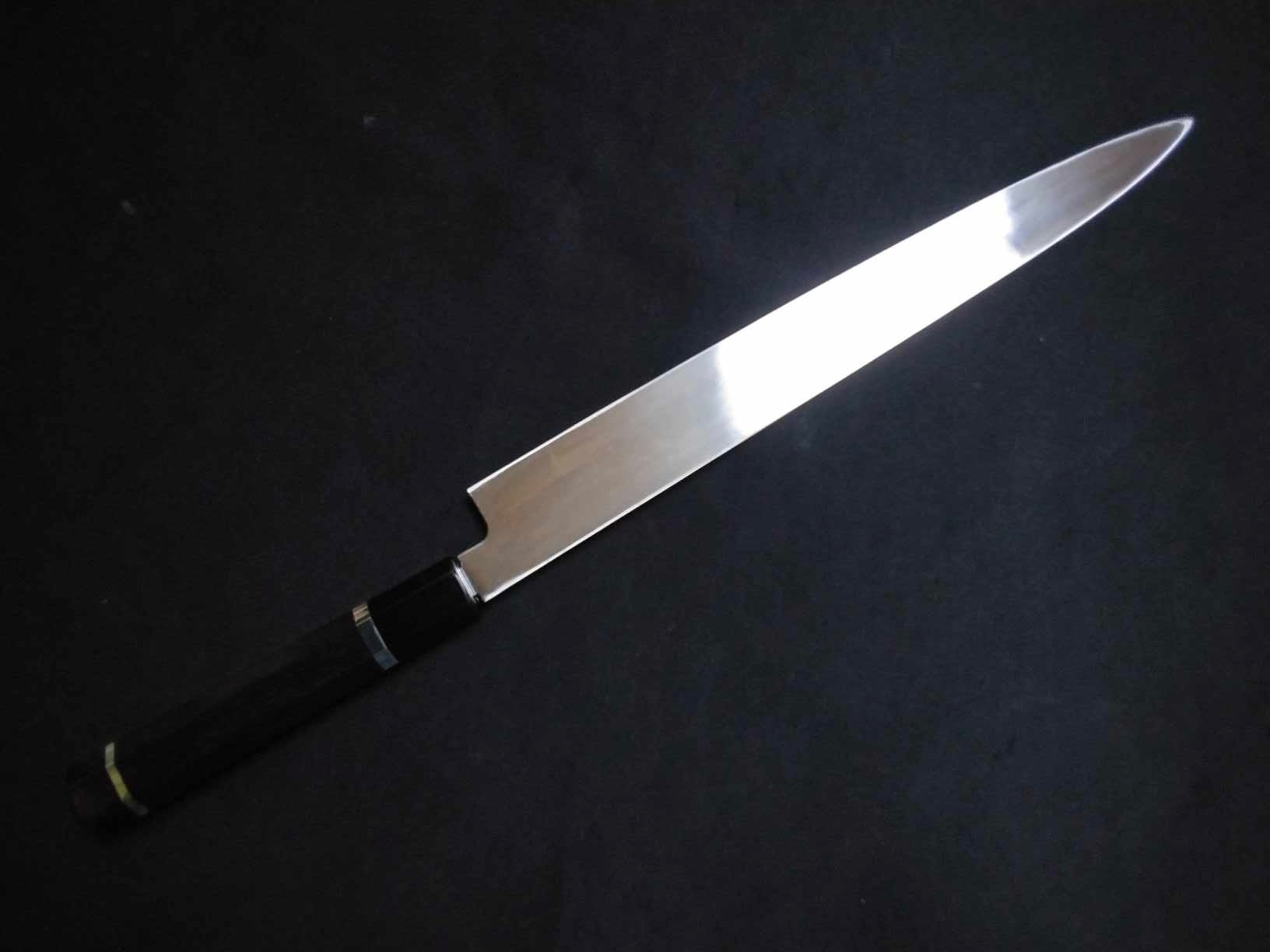 White Steel#2 (Honyaki-Mizuyaki) Yanagiba 300mm-Mirror Polished(one side)