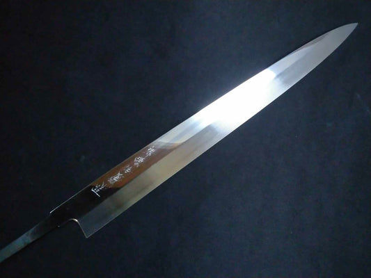 White Steel#2 (Honyaki-Mizuyaki) Yanagiba 360mm-Mirror Polished(both sides)