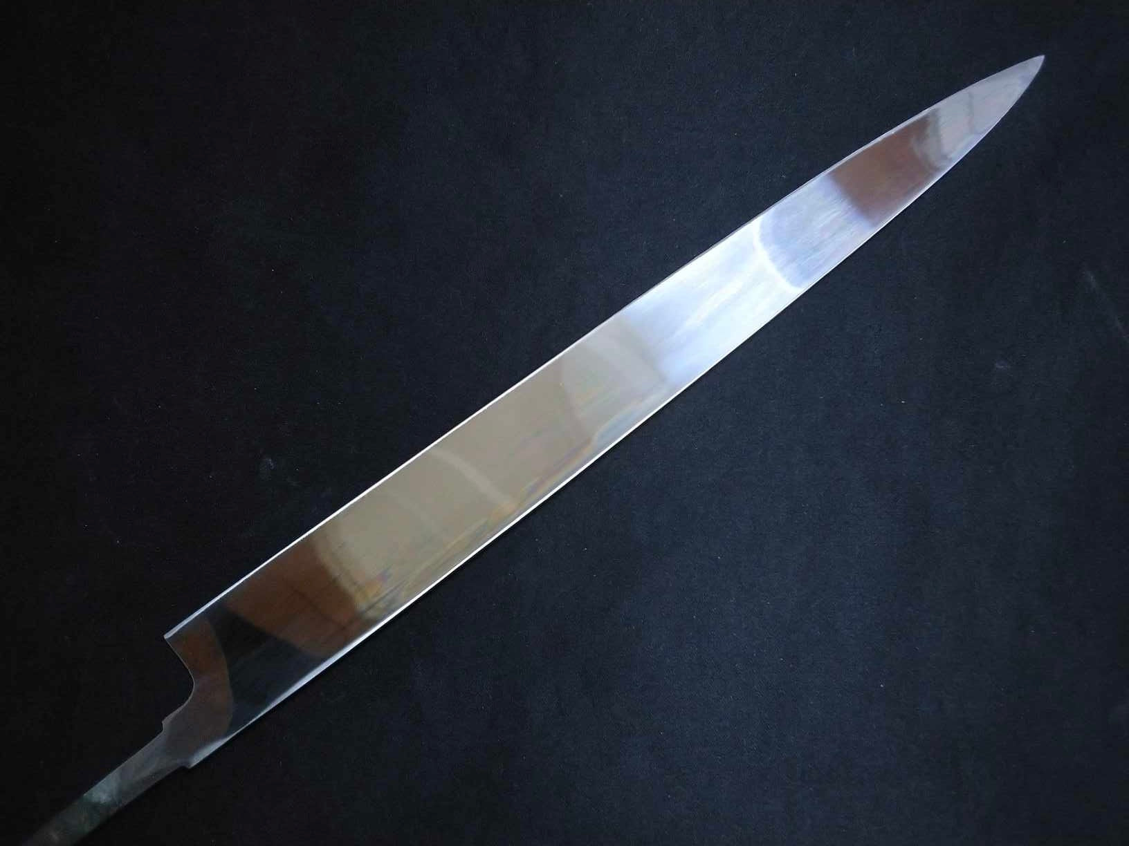 White Steel#2 (Honyaki-Mizuyaki) Yanagiba 360mm-Mirror Polished(both sides)