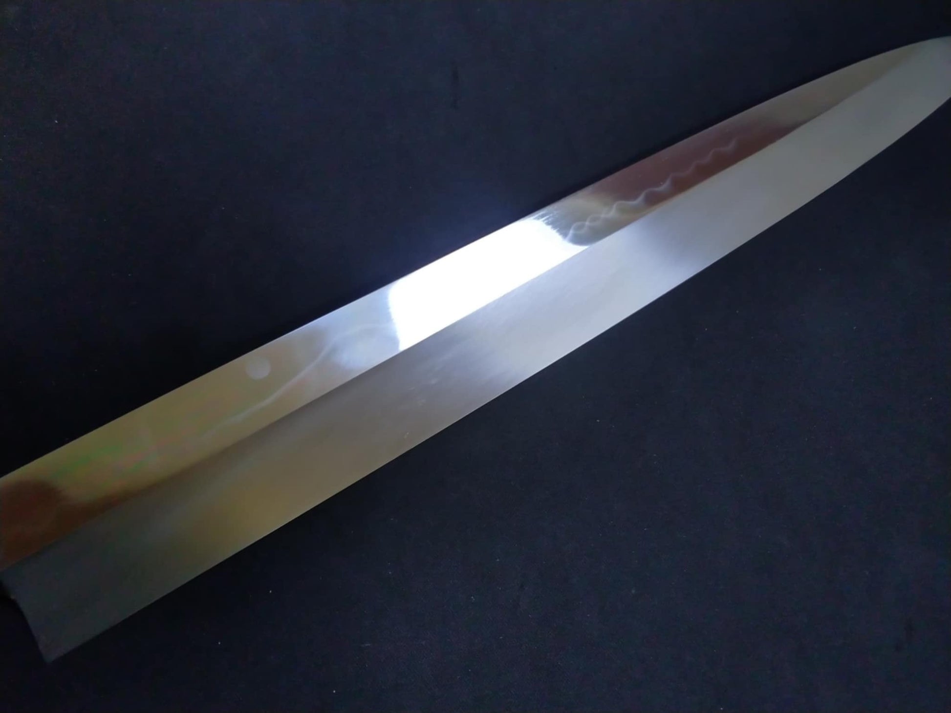 White Steel #2 (Honyaki-Mizuyaki) Yanagiba 400mm-Mirror Polished(one side)