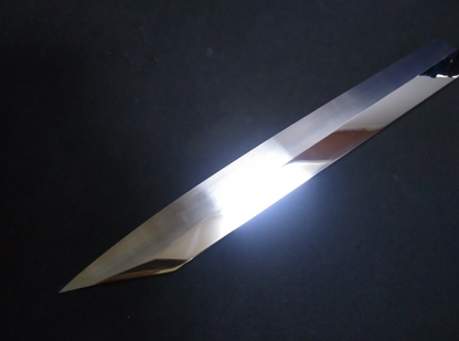 White Steel #2 (Honyaki-Mizuyaki) Yanagiba (Kiritsuke) 330mm-Mirror Polished (one side)