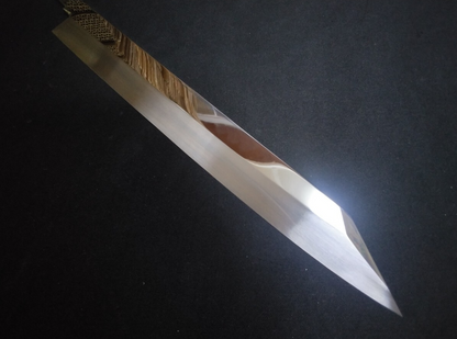 White Steel #2 (Honyaki-Mizuyaki) Yanagiba (Kiritsuke) 330mm-Mirror Polished (one side)