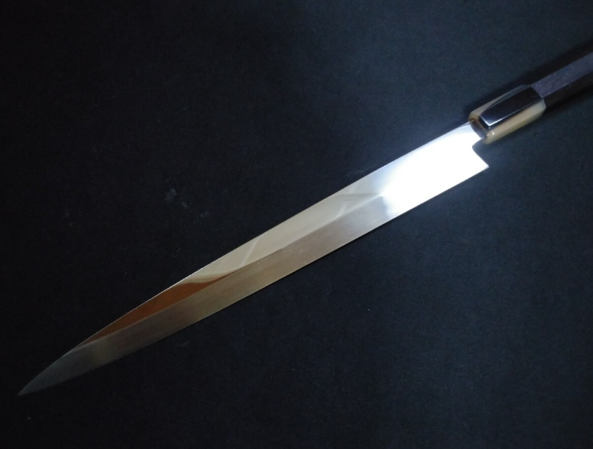 White Steel #2 (Honyaki) Yanagiba 240mm-Mirror Polished(one side)-Left handed