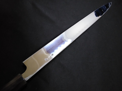 White Steel (Honyaki-Mizuyaki) Yanagiba 330mm-Mirror Polished (both sides)
