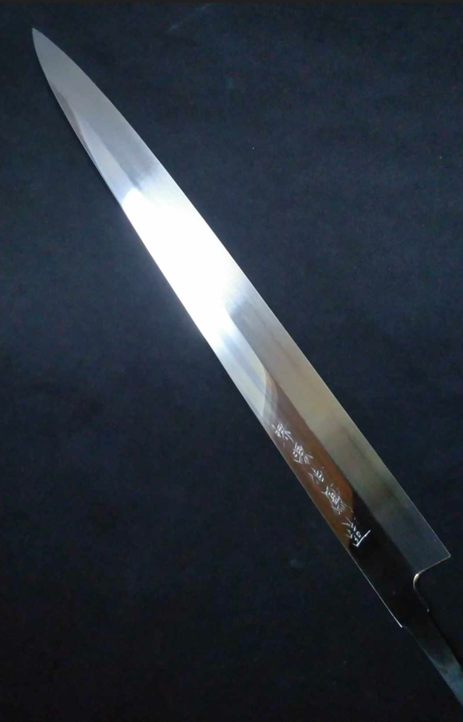 White Steel#2 (Honyaki-Mizuyaki) Yanagiba 360mm-Mirror Polished(both sides)