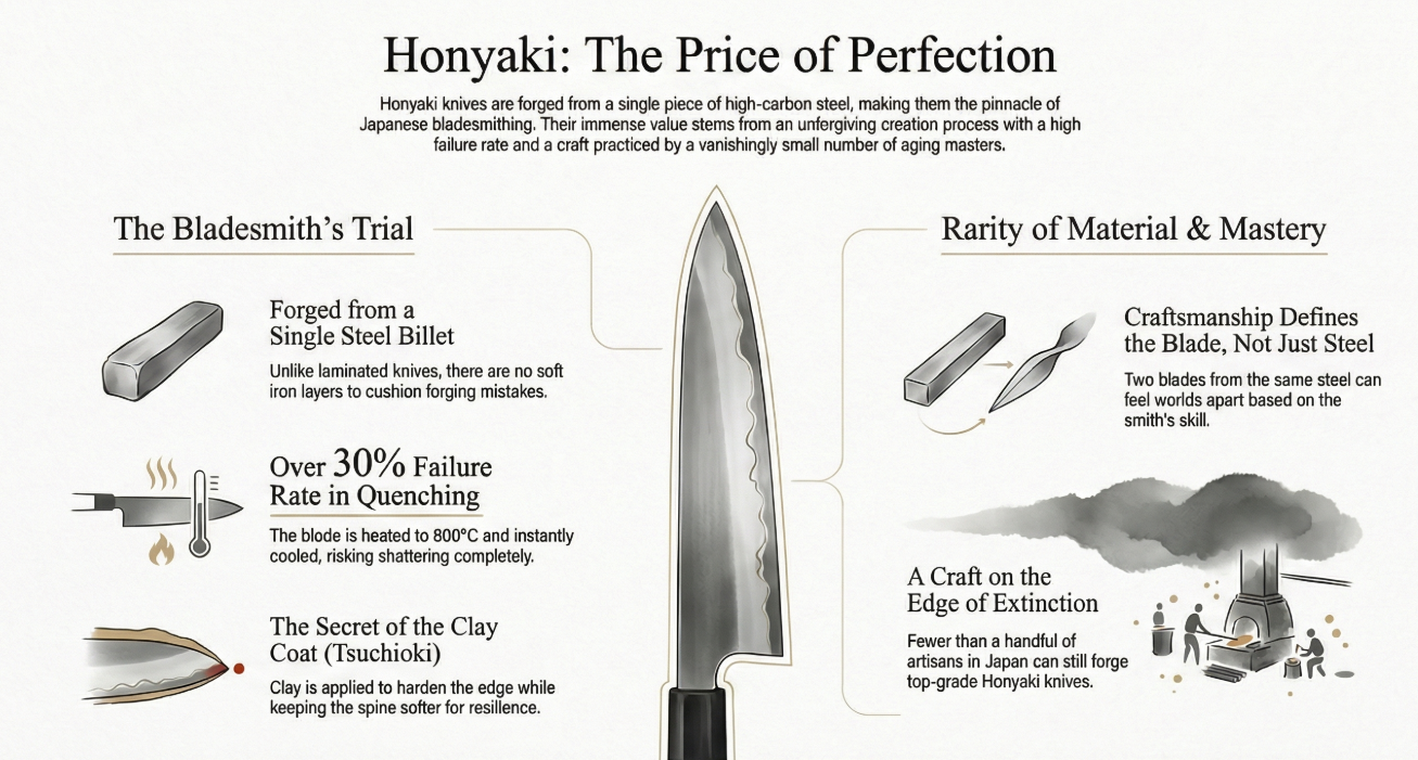 Honyaki: Why the Rarest Japanese Knives Demand Unmatched Skill