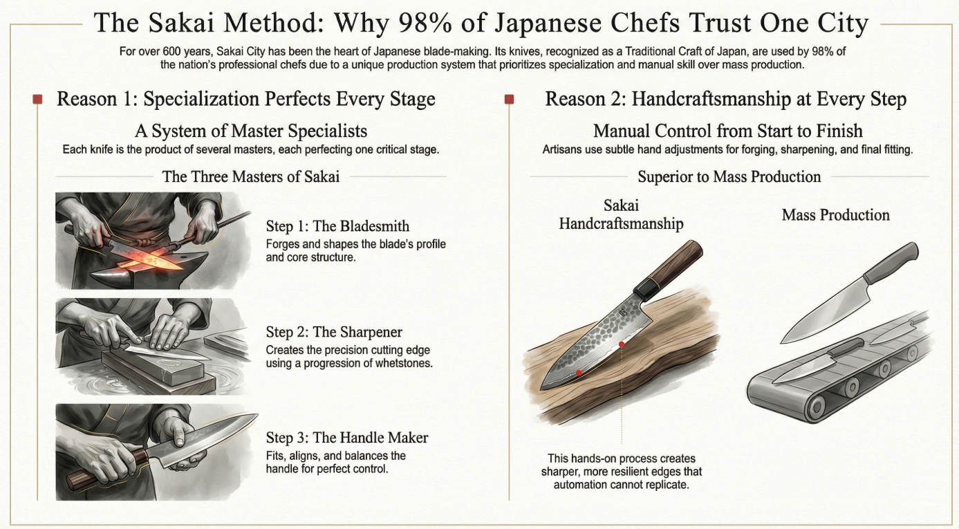 Why Sakai Knives Stand Above the Rest: The Craft Behind Japan’s Most Trusted Blades