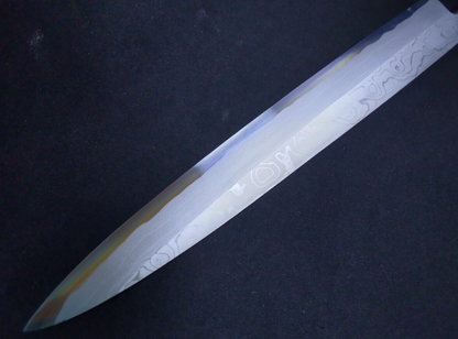 Wihte Steel#2 Damascus Yanagiba 270mm- Mirror Polished Blur Finish