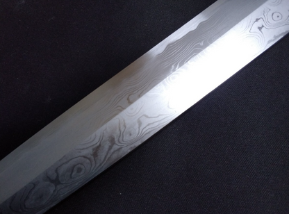 Wihte Steel #2 Damascus Yanagiba(Kiritsuke) 300mm- Mirror Polished Blur Finish