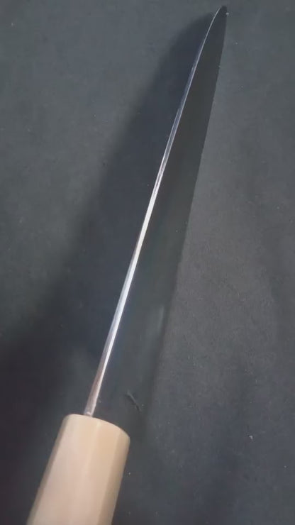 银山大马士革钢柳刃（切付）270毫米 - 镜面抛光（双面）