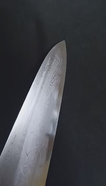 Blue Steel#1 Damascus Gyuto 240mm- Mirror Polished Blur Finish