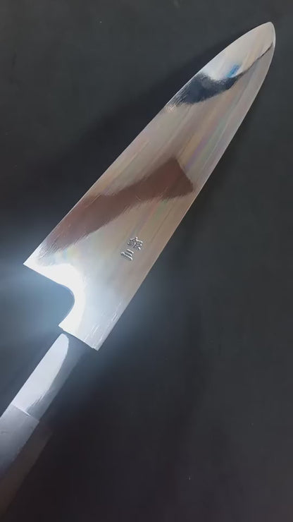 银山大马士革钢柳刃（切付）270毫米 - 镜面抛光（双面）